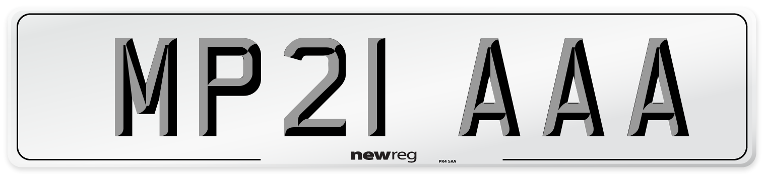 MP21 AAA Number Plate from New Reg